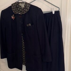 Breckenridge Black and Gray Patterned Blouse